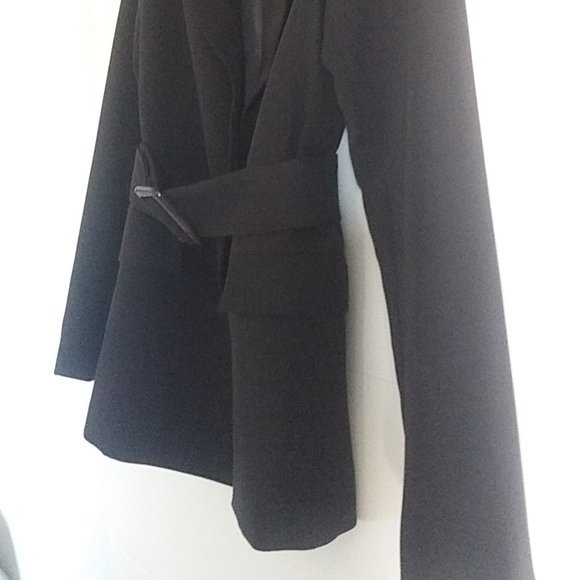 Re:Named Women's Jacket with Belt. Size: M Color: Black - Picture 10 of 15